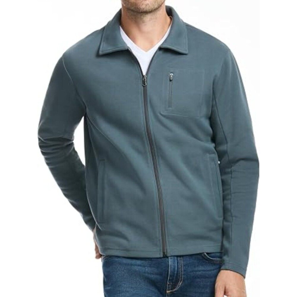 SAKS Fifth Avenue Men's Pique Premium Knit Full Zip Sweater XL